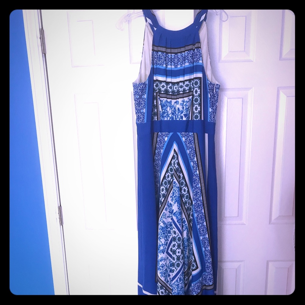 Eliza J Geometric Print Maxi Dress